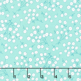 Quilting in Bloom - Baby's Breath Turquoise Yardage