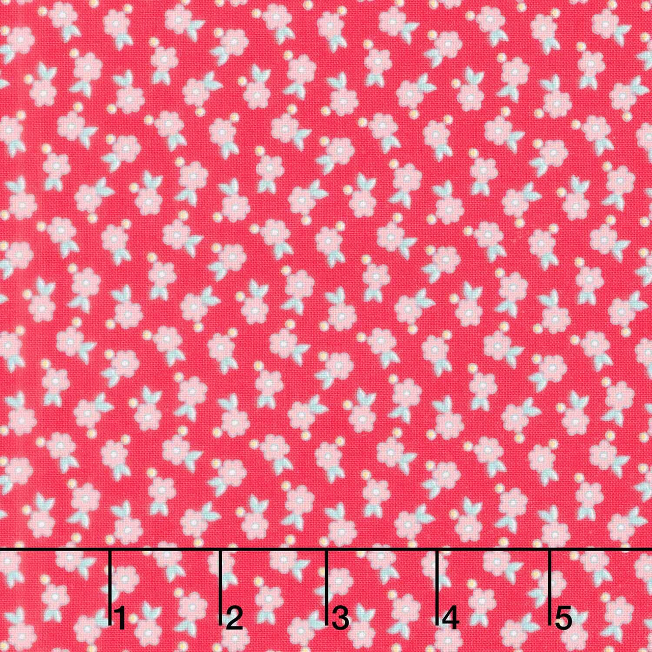 Quilting in Bloom - Floral Spot Red Multi Yardage