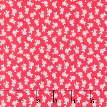 Quilting in Bloom - Floral Spot Red Multi Yardage