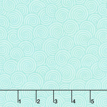 Quilting in Bloom - Scroll Blender Light Turquoise Yardage