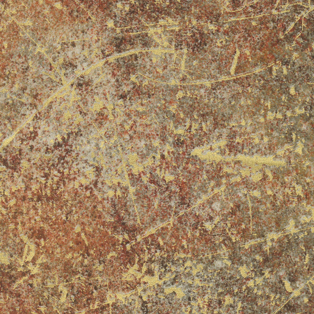 Stonehenge - Valencia Patina Dark Ochre Metallic Yardage