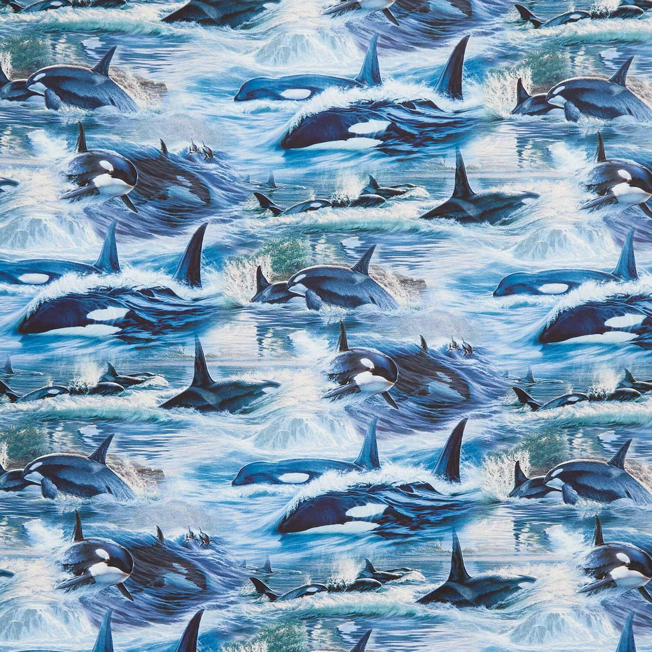 Naturescapes - Voyage Orcas Blue Multi Yardage