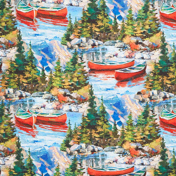 Canoe Lake - Scenic Blue Multi Yardage