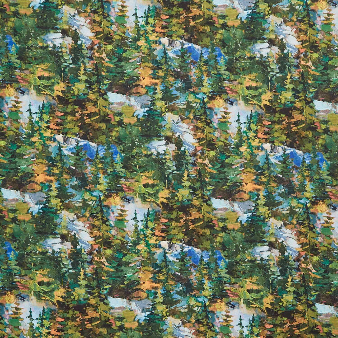 Canoe Lake - Trees Green Multi Yardage