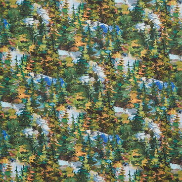 Canoe Lake - Trees Green Multi Yardage