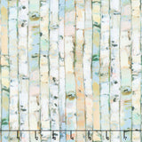 Canoe Lake - Stripe Light Green Multi Yardage