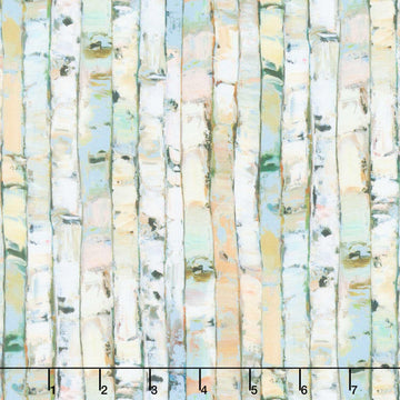Canoe Lake - Stripe Light Green Multi Yardage