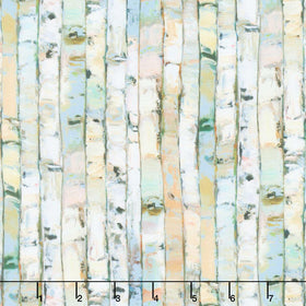 Canoe Lake - Stripe Light Green Multi Yardage
