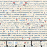 Historic Route 66 - Word Stripe Cream Multi Yardage