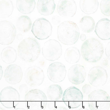 Altitude - Crossgrain Off White/Green Yardage