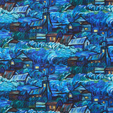 Starry Night - Scenic Dk Blue Multi Yardage