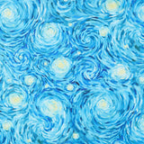 Starry Night - Night Sky Teal Multi Yardage