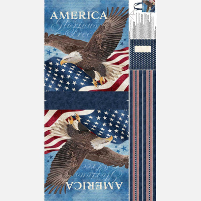 Stonehenge - Stars and Stripes America Tote Bag Navy Multi Panel