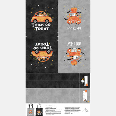 The Boo Crew - Treat Bag Panel Black Multi Panel