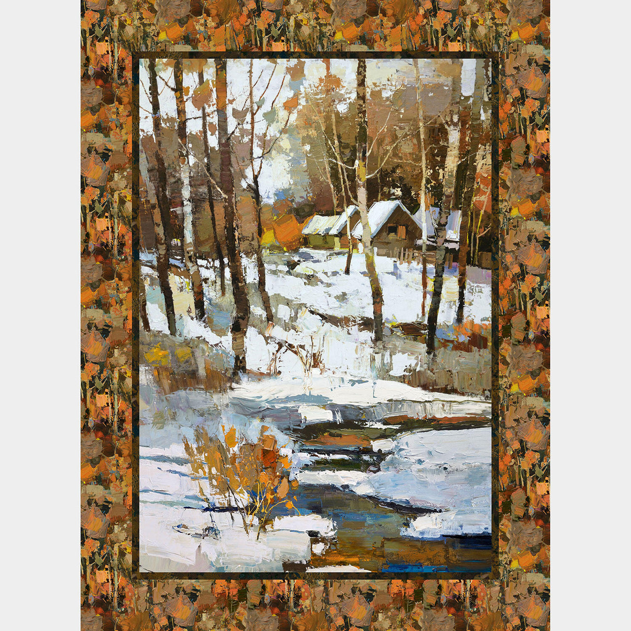 First Snow - Snow Birch Trees White Multi Panel
