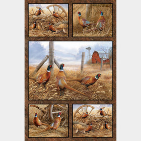 Naturescapes - Pheasant Grove Pheasant Rust Multi Panel