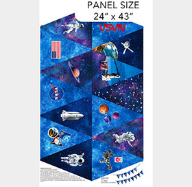 Space Odyssey - Outer Space Bunting Dark Blue Panel