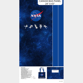Space Odyssey - NASA Astronaut Tote Bag Navy Panel