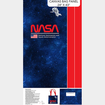 Space Odyssey - NASA Tote Bag Navy Panel