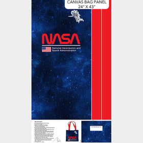 Space Odyssey - NASA Tote Bag Navy Panel