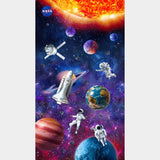 Space Odyssey - Astronaut and Space Dark Blue Panel