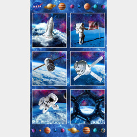 Space Odyssey - Outer Space Block Dark Blue Panel