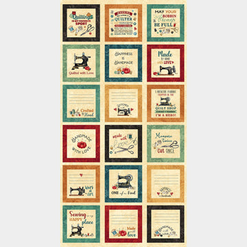 Stonehenge - Stitchin' Blocks Beige Multi Panel