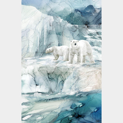 Tundra Crossing - Polar Bear Light Blue Multi Panel