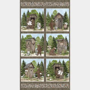 Bear Necessities - Bear Brown Multi Panel