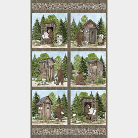 Bear Necessities - Bear Brown Multi Panel