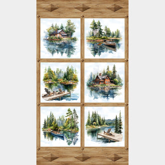 Lakeside Retreat - Lakeside Brown Multi Panel