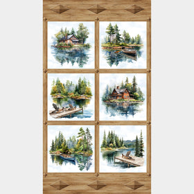 Lakeside Retreat - Lakeside Brown Multi Panel