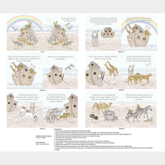 Two by Two - Noah's Ark Book Cream Multi Panel