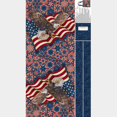Stonehenge - Stars and Stripes American Eagle Tote Bag Navy Multi Panel