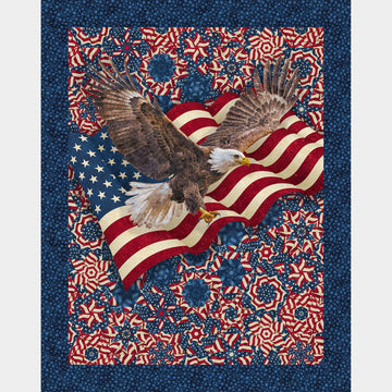 Stonehenge - Stars and Stripes Eagle Navy Multi Panel