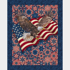 Stonehenge - Stars and Stripes Eagle Navy Multi Panel