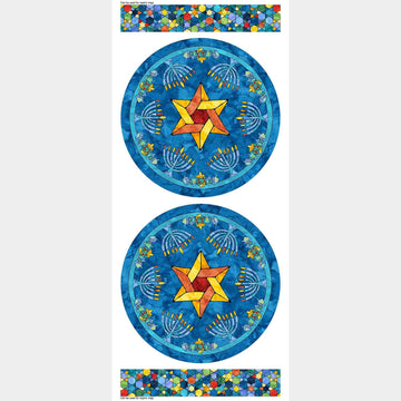 Hanukkah Lights - Placemats Blue Multi Digitally Printed Panels