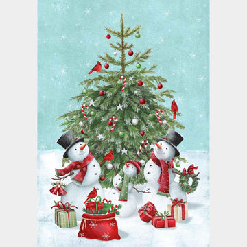 Holly Jolly - Snowmen Christmas Tree Multi Panel