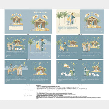 The Nativity - Nativity Book Blue Multi Panel