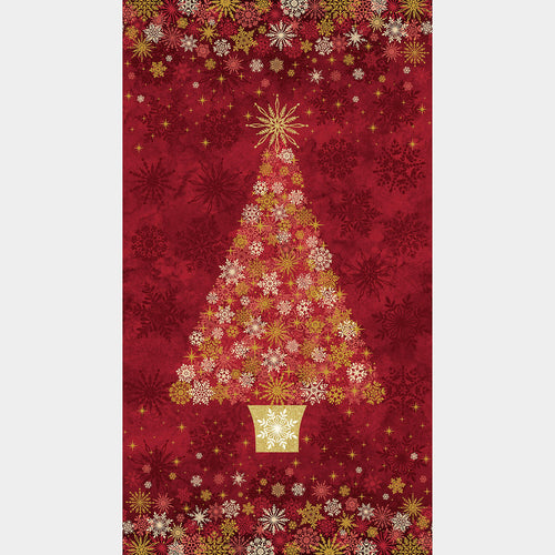 Shimmer - O' Christmas Tree - Christmas Tree Red Multi Metallic Panel
