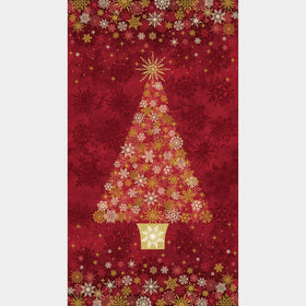 Shimmer - O' Christmas Tree - Christmas Tree Red Multi Metallic Panel