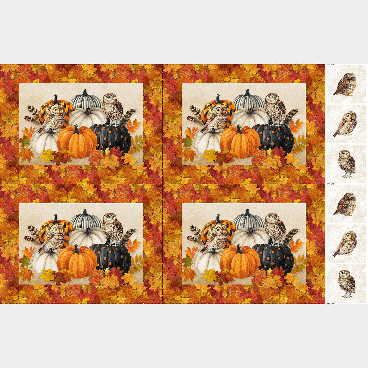 Night Owl - Placemats Beige Multi Panel