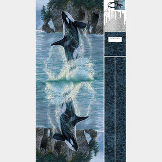 Naturescapes - Voyage Orca Whale Tote Bag Blue Multi Panel