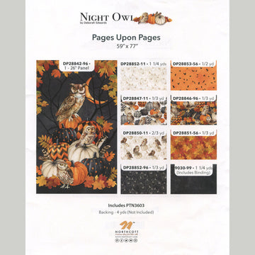 Night Owl Pages Upon Pages Quilt Kit