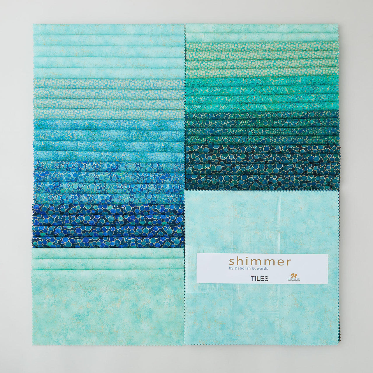 Shimmer - Lagoon & Peacock Metallic Tiles