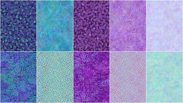 Shimmer - Pansy & Deep Sea Metallic Tiles