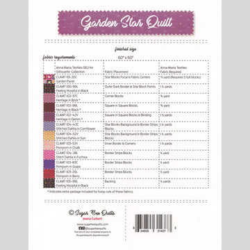 Garden Star Quilt Pattern