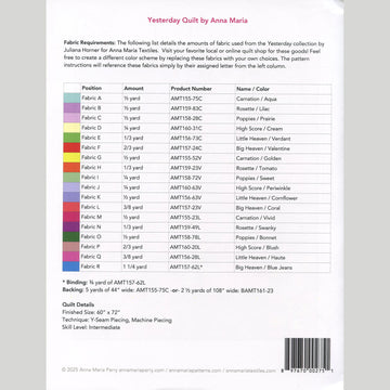 Yesterday Quilt Pattern