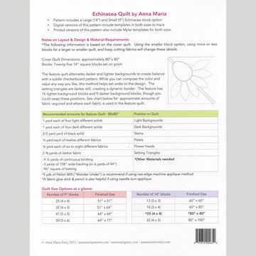 Echinacea Quilt Pattern