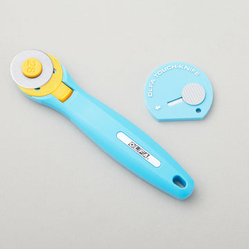 Olfa Splash 28mm Rotary Cutter with Bonus Touch-Knife - Aqua
